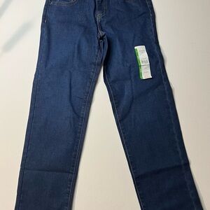 NWT Wonder Nation Girl's Dark Blue Straight Leg Jeans Clean Core Size 8 (H1)